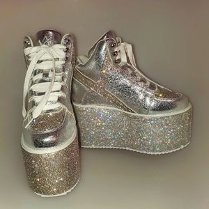 YRU Dolls Kill Platform Qozmos Crystal Bling